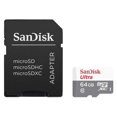 64 GB Ultra Micro SDHC Card + Adapter 100 mb/s SDSQUNR-64G-Gn3Ma