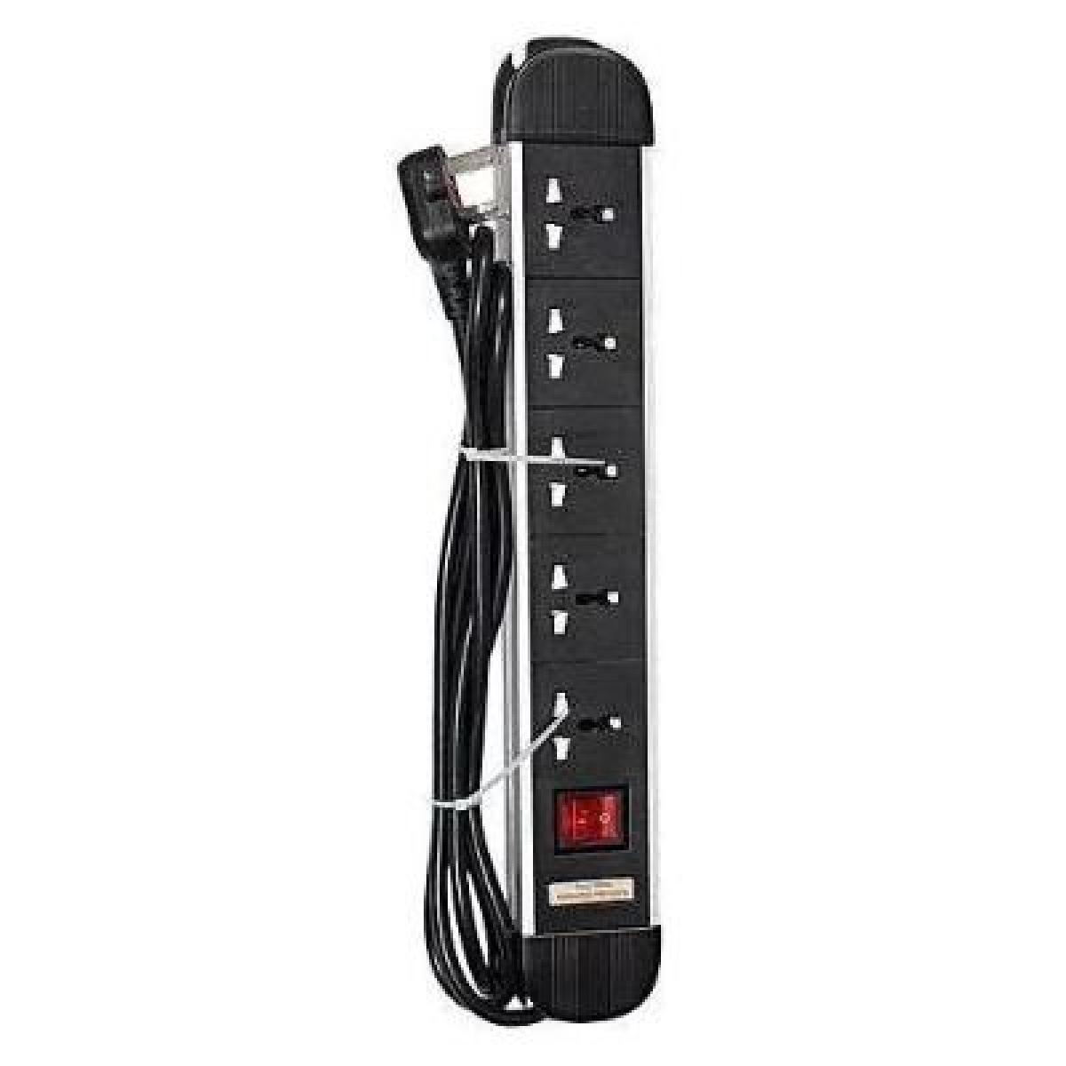 5 Way Extension Multi Socket Po5 Black