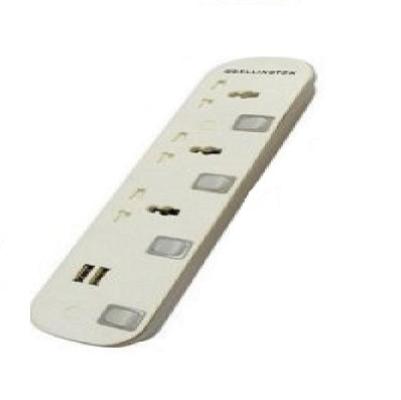 3 Way Extension With 2 USB 13 amps 2 m