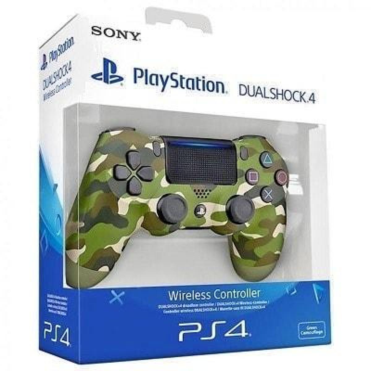 Dual Shock 4 Controller Green Camouflage